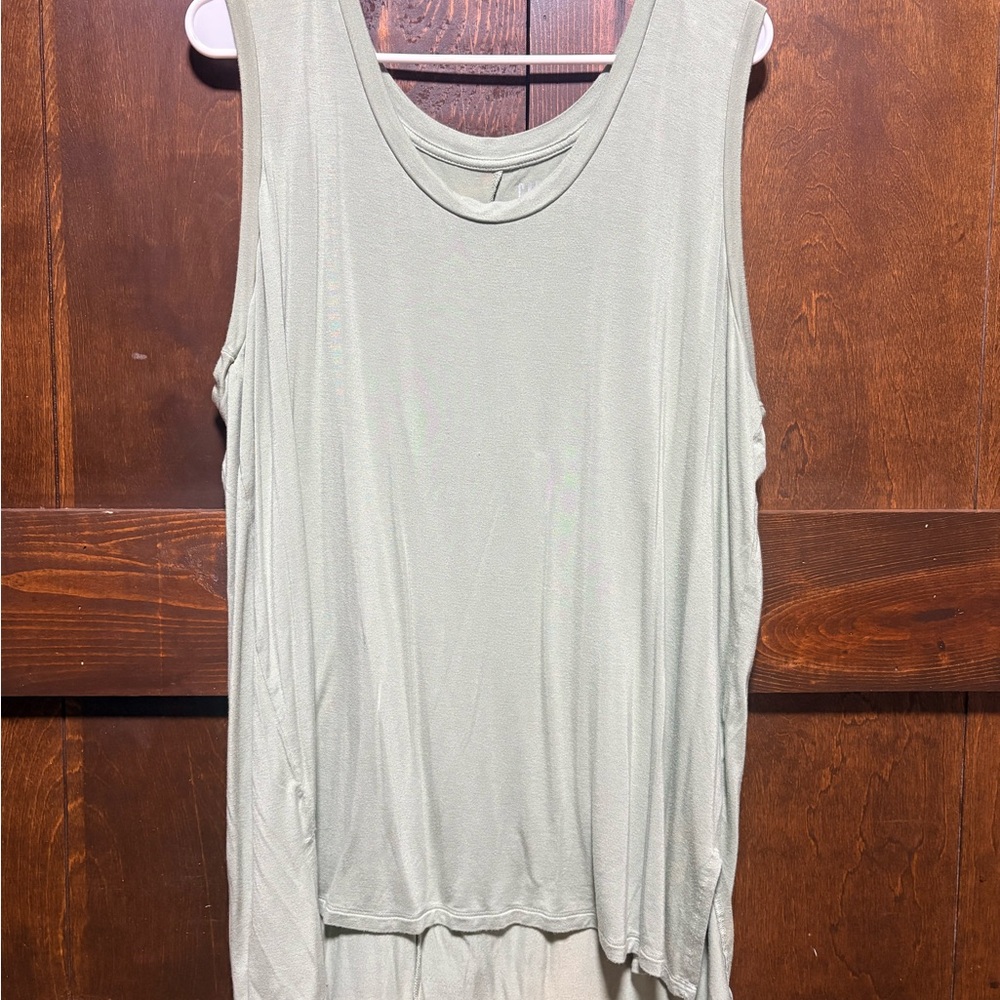 Gap Linen Sleeveless Sage Green Tank Top